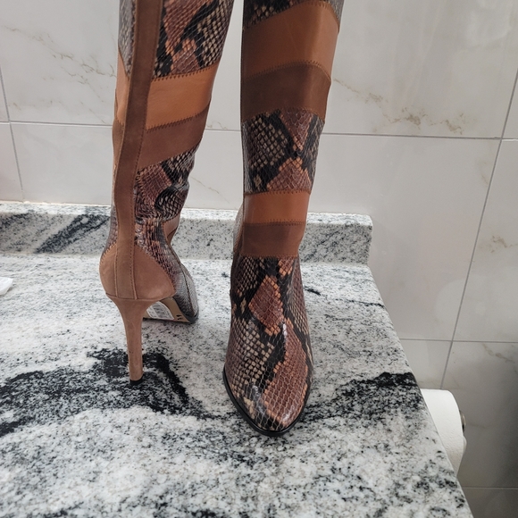 Saraalan Patchwork Boots Womens Shoes 